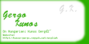 gergo kunos business card